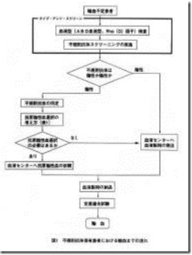 不規則抗体保有者における輸血までの流れ